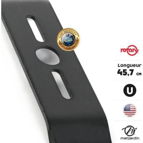 Lame tondeuse universelle mulching galbée Rotary Premium 45,7 cm (1/4)