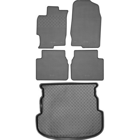 Mazda 6 II Estate de 2007-2012 SET - Alfombrillas de goma para coche + alfombrilla para maletero