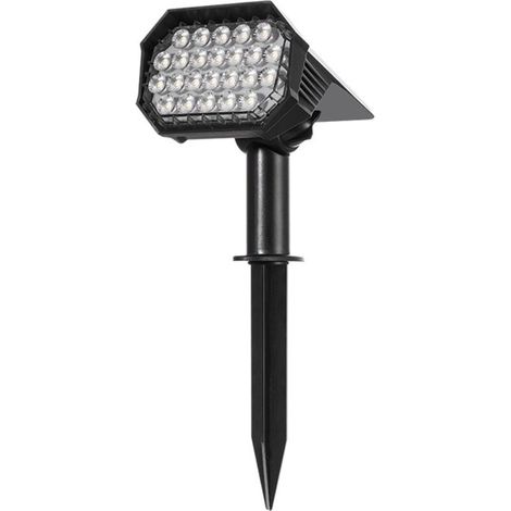 Lot de 2 LED Spot Solaire Extérieur Etanche IP65 Lumière Puissante Réglable, Lampe Solaire Exterieur Projecteur au Sol Eclairage Solaire Applique Extérieur de Chemin Jardin Garage Terrasse Cour (1/4)