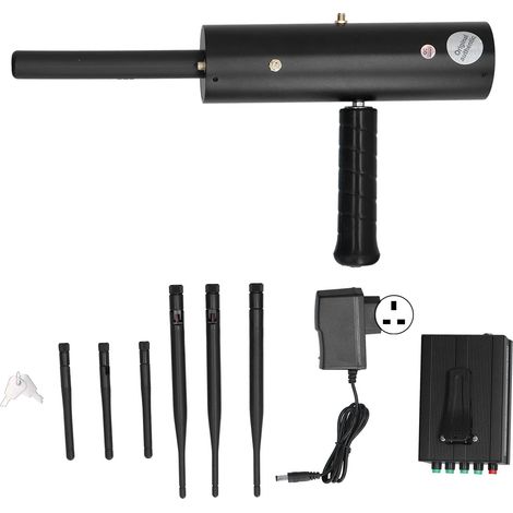 Détecteur de métaux portable à antennes multiples, noir, outil de détection manuelle, alimentation AC 100-240V (prise UK), recherche de métaux en profondeur (1/5)