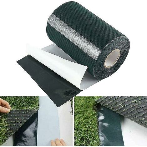 Ruban adhésif tapis pelouse 10m x 15cm - Nosheir - Vert, pour couture pelouse (1/4)