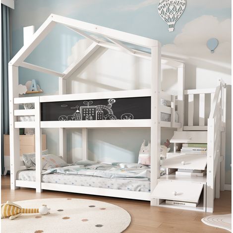letto a castello con lavagna e contenitore OKMYHOME (1/5)