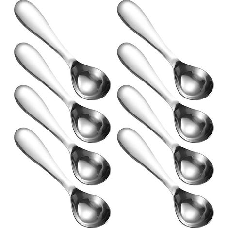 Lot de 8 cuillères à glace en acier inoxydable pour fruits