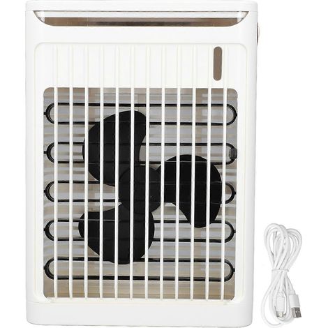 Climatiseur humidificateur avec 2 niveaux de brume fraîche, 5 vitesses de ventilation, 7 LED, mini climatiseur portable avec réservoir d'eau de 680 ml