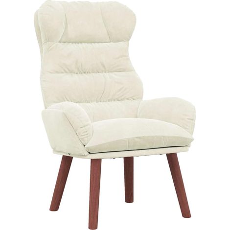 Fauteuil de Salon,Chaise,Fauteuil relaxant Crème 69 x 74 x 93 cm Velours CFW279279 (1/5)