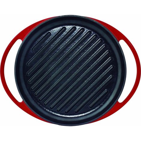 Plancha de inducción Jata HOGAR GR25 de 25 cm, de hierro fundido, para carne y verduras, apta para placas de inducción, de gas, (1/5)