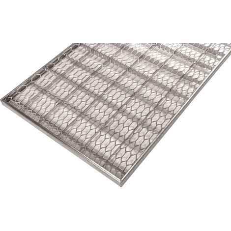MEA – Gitterrost Normrost 400 x 590 mm – Streckmetall – U-Profil – Feuilles en acier galvanisé – Hauteur 20 mm