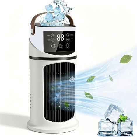 Quiet 3-in-1 portable evaporative air conditioner, fan, and windowless evaporative cooler (1/5)