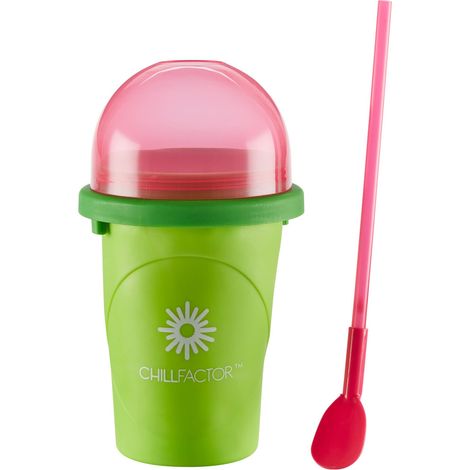 Chillfactor CO07952 Fresallizioso: Macchina di granizzazione con bicchiere riutilizzabile e cannuccia inclusa, Bandai (1/4)