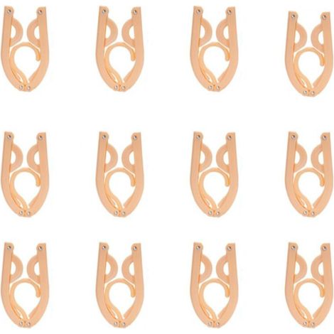 Lot de 12 cintres de voyage, cintres pliables et portables, accessoires de voyage, étendoir pliable (1/4)