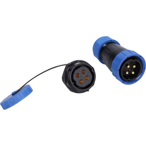 Connecteur d'alimentation aéronautique étanche avec écrou arrière, adaptateur industriel 250 V 45 A LP284 broches (1/5)