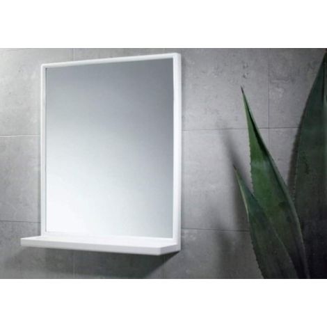 Gedy Rechteckiger Badezimmerspiegel mit Ablage 45x60 cm Weiß