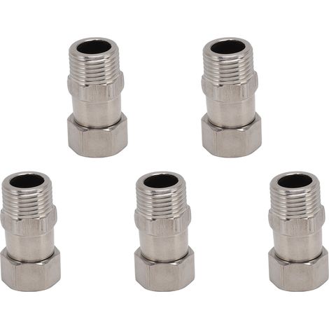 Conectores hembra G1/2 de acero inoxidable para tuberías de agua y gas, paquete de 5 (1/5)