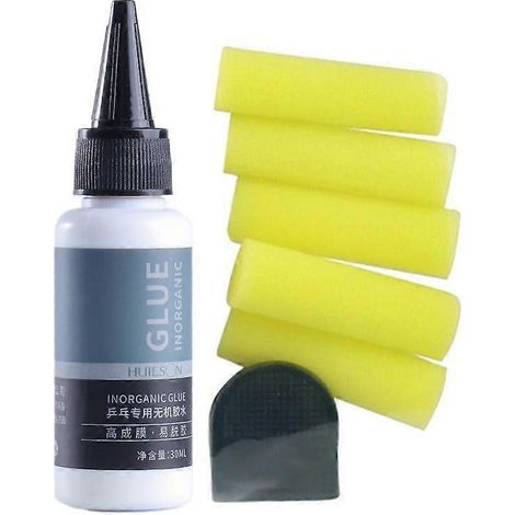 Colle inorganique soluble dans l'eau pour semelle de raquette de tennis de table, couleur aléatoire, 30 ml (1/4)