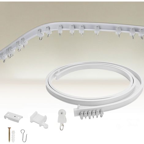 Randaco Riel para cortinas Riel flexible para techo, riel flexible para cortinas y separadores de ambientes (1/5)