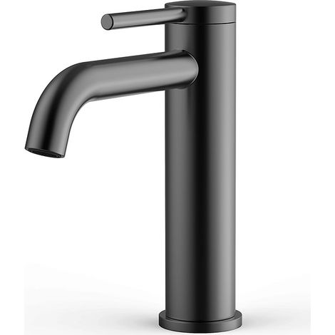 Kibath Grifo de Lavabo monomando GUN METAL acabado grafito / antracita mate fabricado en latón (1/4)