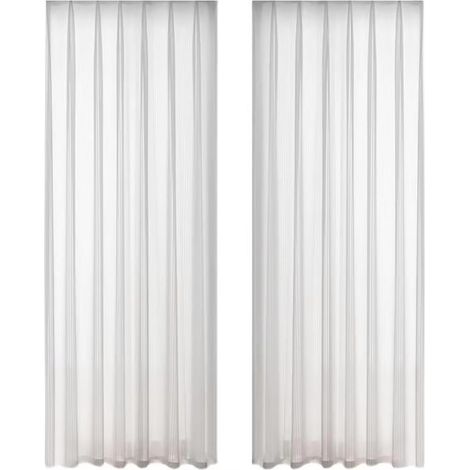 Rideaux en tulle blanc adaptés au salon de la chambre à coucher pour ajouter un filtrage de la lumière adapté à la chambre d'enfant, 150 cm de large  180 cm de long (1/4)