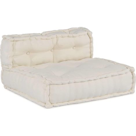 Maison Exclusive - Modulare Sofagarnitur Stoff Creme 210 x 140 x (1/5)