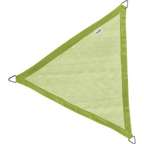 Voile d'ombrage triangulaire 360 x 360 x 360 cm coloris vert lime Nesling (1/4)