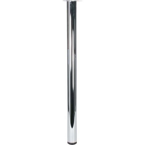 Piede arredamento d.80 h.870 cromo