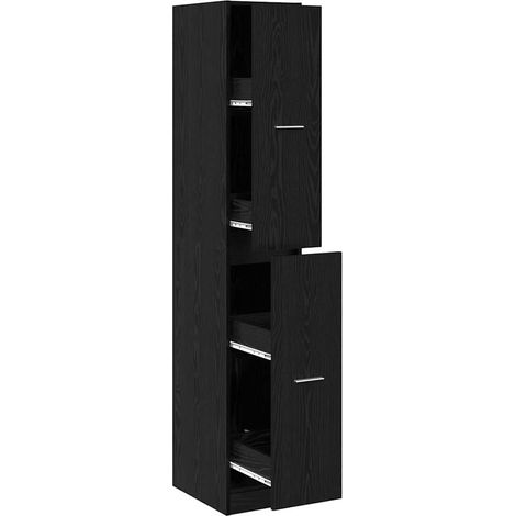 Maison Exclusive - Armoire de Pharmacie Motif Motif 30 x 41 x 174,5 cm Chêne noir (1/5)