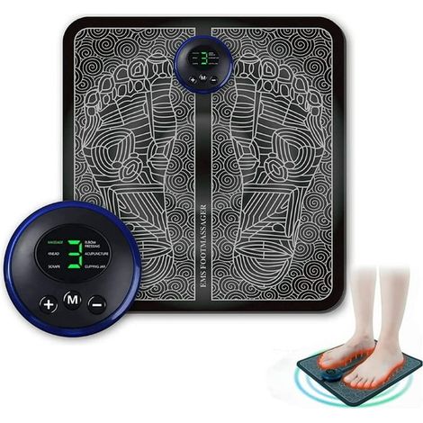 Elektrisches EMS-Fußmassagegerät, faltbar und tragbar, Muskelentspannungsgerät, Linderung von Bein- und Fußschmerzen (1/5)