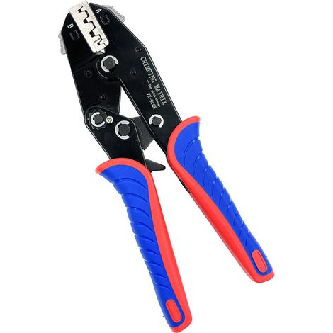 Tête à changement rapide Plage de sertissage 2,5-6 mm2 Connecteur photovoltaïque MC4 Sertissage Noir, rouge et bleu VK-2546