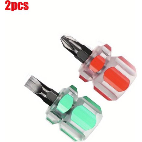 Tournevis De Précision - Ensemble De 2 Pièces En Métal Avec Manches Transparents - Tête Ronde Miniature - Sans Alimentation Électrique - 2 Unités (1/5)