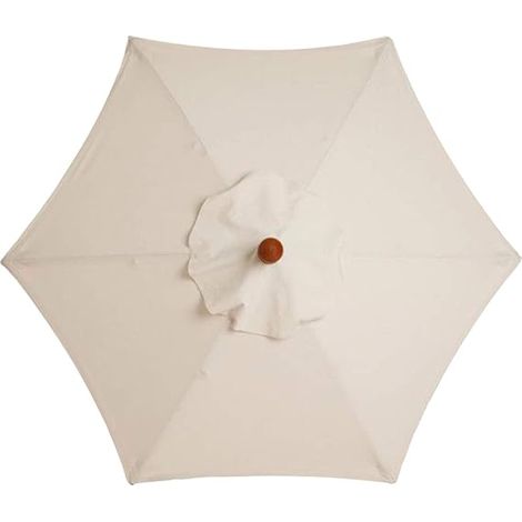 Replacement Canopy for Table Umbrella, Table and Market Umbrella - 6 Ribs - 3m - Waterproof - UV Protection - Khaki Color (1/4)