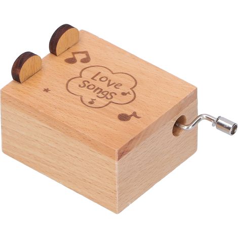 Boîte à musique miniature à manivelle, objet de décoration artisanale pour la maison ou le bureau, cadeau idéal pour la fête des enfants, en forme d'ours. (1/5)