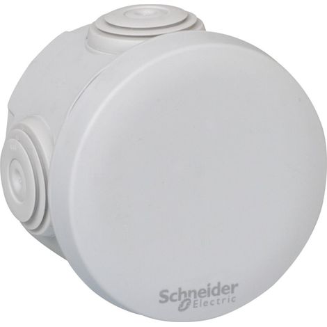 Runde Verteilerdose mit 4 Eingängen, 60x60x40mm, Mureva Box, SCHNEIDER ELECTRIC SCHNEIDER ELECTRIC (1/2)