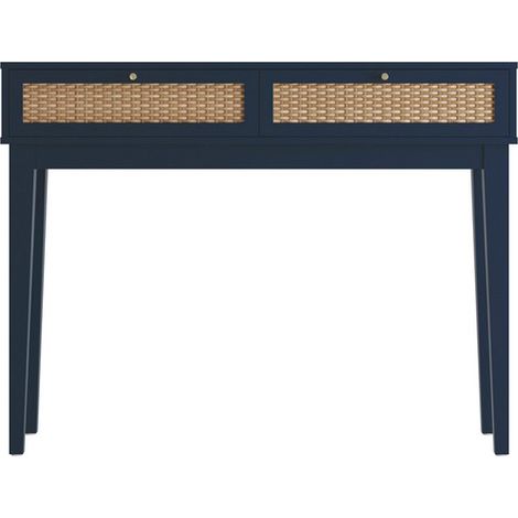 Bordeaux Dressing Table - Engineered Wood/Plastic - L32 x W110 x H84.5 cm - Berlin Blue/Oak