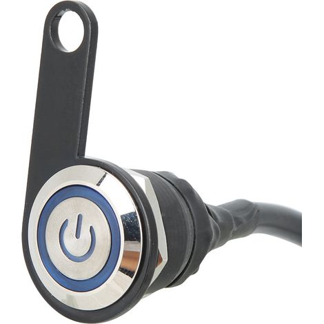 Kit de Commande de Guidon Moto Interrupteur Phare Antipublic Feu de Route Stop avec LED Bleue (1/3)