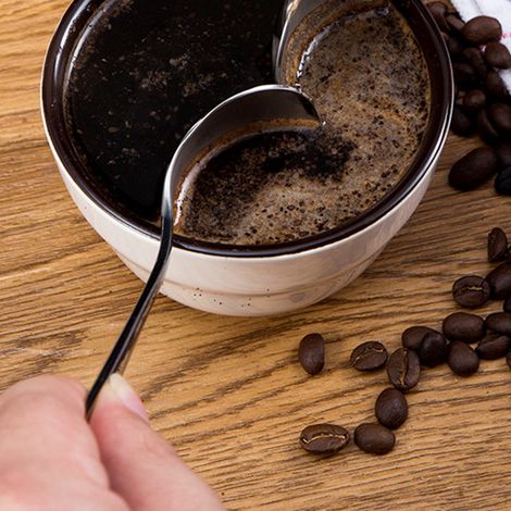 Langer Edelstahl-Teelöffel mit langem Griff, ideal für Kaffee, Tee und Reis, sowie als Essbesteck. (1/5)