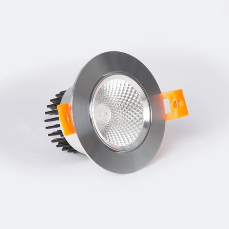 Downlight LED 7W Circolare COB CRI90 Foro Ø 70 mm Argento No Flicker 5000K Bianco Freddo (1/5)