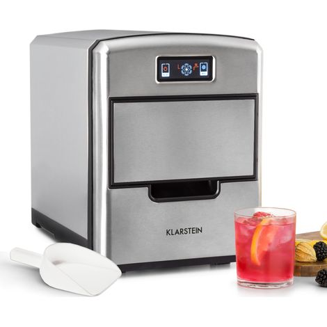 Klarstein – Machine à glaçons 12 kg/24 h – Écran numérique – 36 glaçons/heure – 3 tailles de glaçons – Réservoir 2,15 litres – Design compact