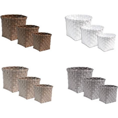 Cleafe - Set 3 Cestini Organizer Bagno Impermeabile Bagnoschiuma Portaoggetti Make Up -
