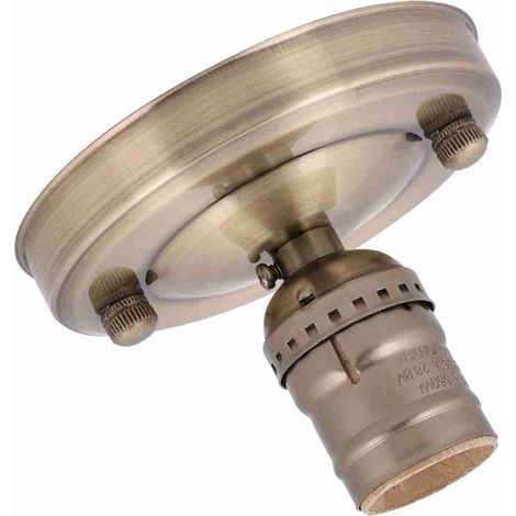 Douille E26/E27 style industriel vintage pour plafonnier/applique murale, suspension, support de lampe, douille filetée, bronze (1/5)
