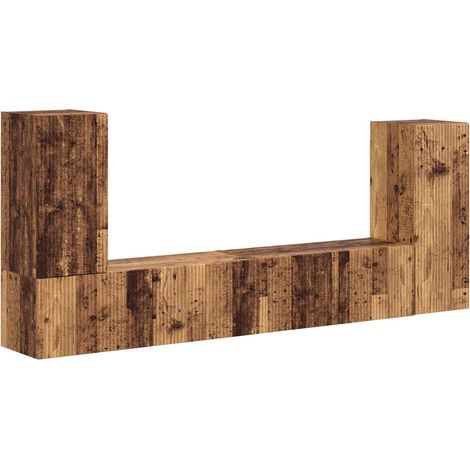 TV-Schrankset 4 pcs Altholz Holzwerkstoff vidaXL