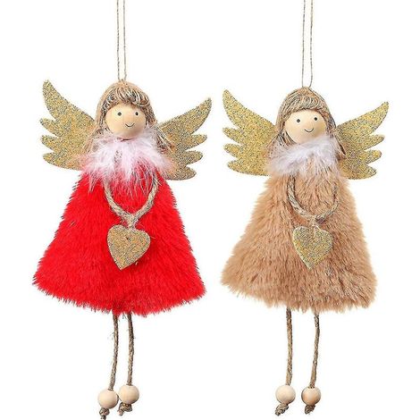 Pendentif poupée ange, décoration d'arbre de Noël féerique