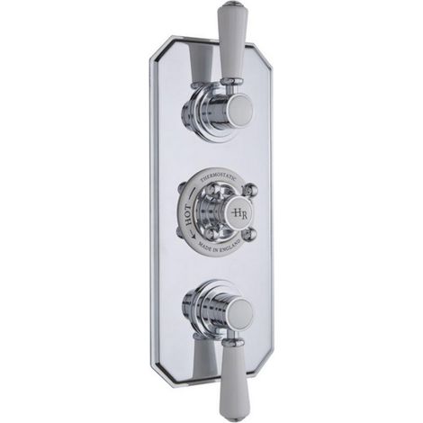 Hudson Reed Topaz Concealed Triple Handle Shower Valve - Chrome (1/4)