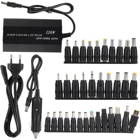 (Schwarzes) Netzteil – Fdit – 120 W – Universal – 34 Anschlüsse – USB-Anschluss (1/4)