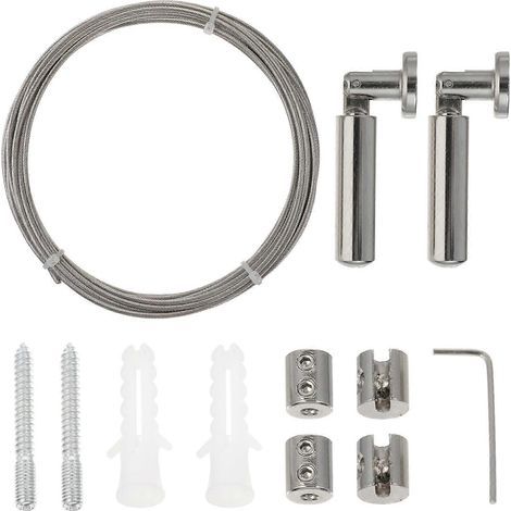 m lange Gardinenstange aus Edelstahl – 500,00 x 0,20 x 0,20 cm – Silber (1/4)