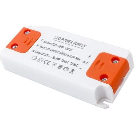 ALLIANDISTransformateur LED Entrée 220-240V Sortie DC 12V 1.5A 18W Ampoule LED Driver Convertisseur Conducteur Alimentation de Tension Constante, pour Bandes Leds, Lampes LED, Projecteurs Enfoncés (1/5)