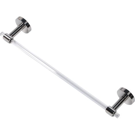 Porte-serviettes mural minimaliste et luxueux en acrylique léger de 40 cm, pour salle de bain, gain de place, design moderne, installation facile (1/5)