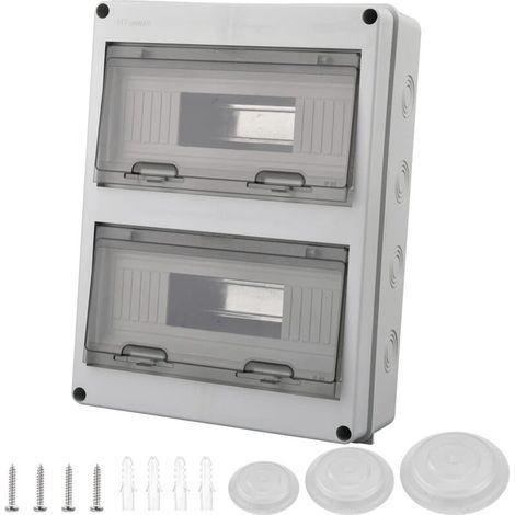 FENOPLASTICACoffret Electrique Etanche Exterieur IP65, 24 Modules, IP65 ABS de Surface en Plastique, Boite de Boitier Etanche Electrique Exterieur, Armoire de Contrôle, Boitier de Jonction (1/5)