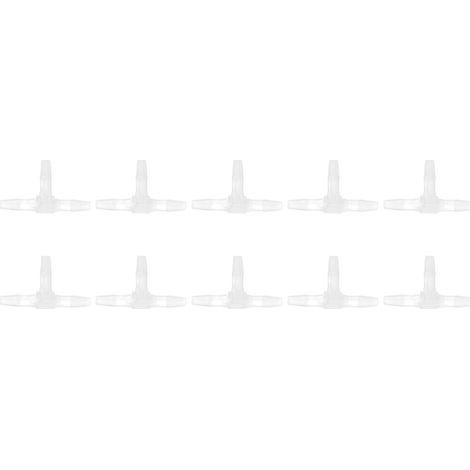 10 Pièces Raccord en T Plastique 3 Voies Résistant Pression Température 1/2 Barb