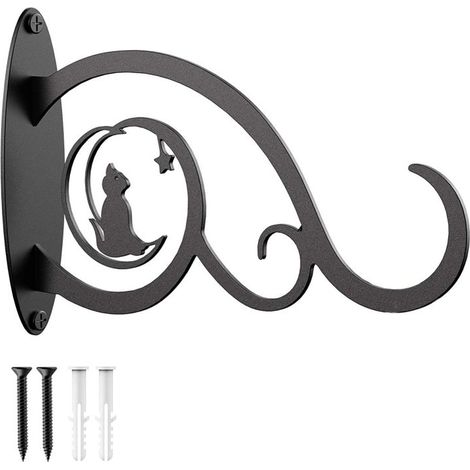 1 support mural de suspension pour plantes, charge 13,6 kg, design artistique courbé, dimensions 25,4x15,2 cm, idéal balcon jardin terrasse (1/5)