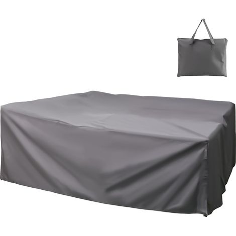 YODOLLA 229x184x70cm (90.5"x72.5"x27.5") Waterproof Garden Table & Chair Set Cover, Large Grey Rectangle Outdoor Cover (1/5)