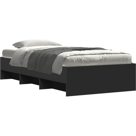 vidaXL Giroletto Nero 75x190 cm in Legno Multistrato (1/5)